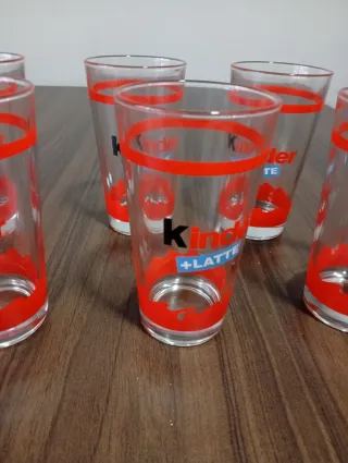 Set 6 Bicchieri Kinder Rossi e Trasparenti