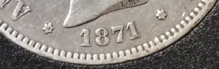 Moneda 5 Pesetas Plata 1871*74