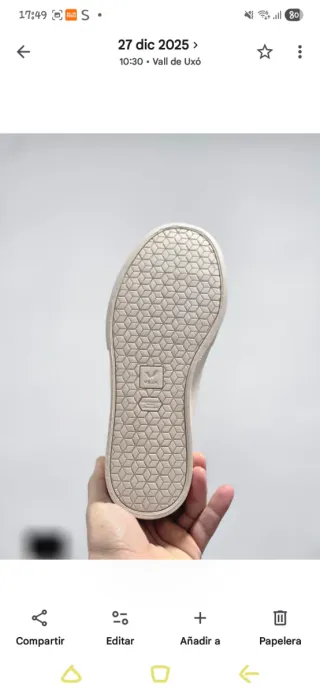 Zapatillas Veja Blanco y Oro Rosa