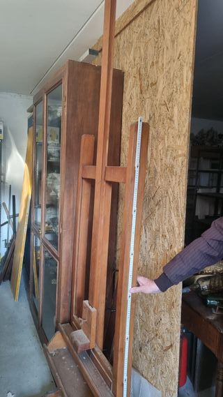 Cavalletto da pittore vintage in legno massello