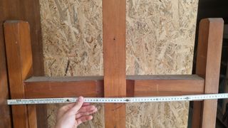 Cavalletto da pittore vintage in legno massello