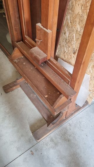 Cavalletto da pittore vintage in legno massello