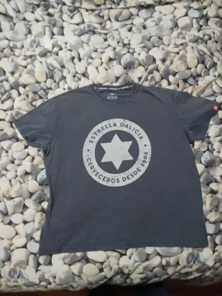 Camiseta Estrella Galicia Talla L Gris