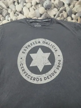 Camiseta Estrella Galicia Talla L Gris