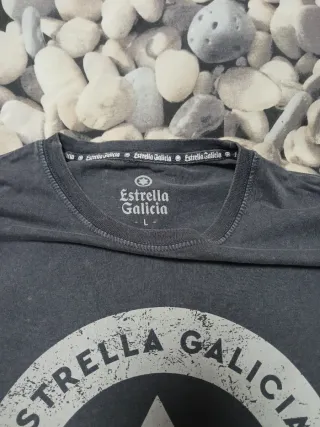 Camiseta Estrella Galicia Talla L Gris