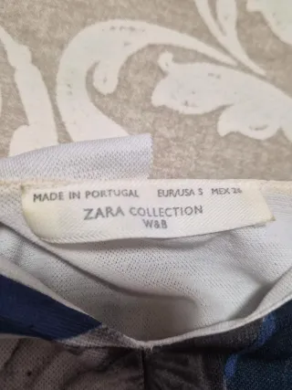 Top Zara Estampado Flores Multicolor