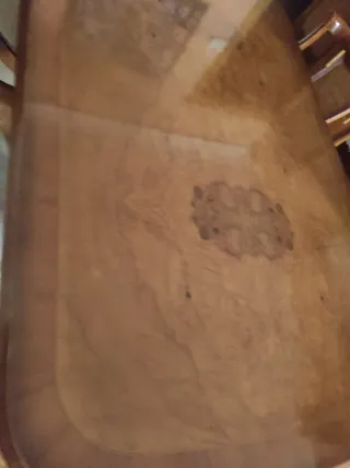 Mesa y 6 sillones comedor madera