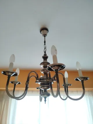 Lámpara de techo plateada