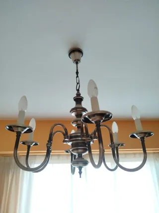 Lámpara de techo plateada