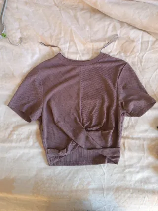 Lote 2 Camisetas Morada y Negra con nudo delantero