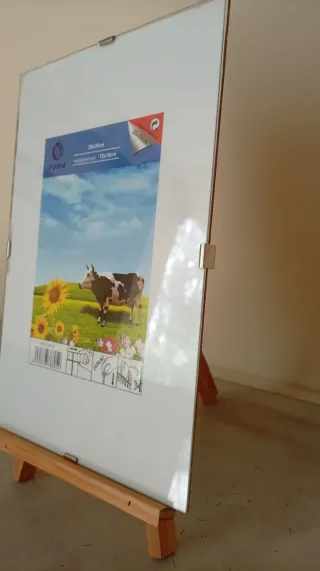 Marco cristal 20x30cm con paspartú y caballete