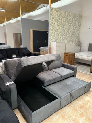 Sofá chaise longue moderno + Almacenaje