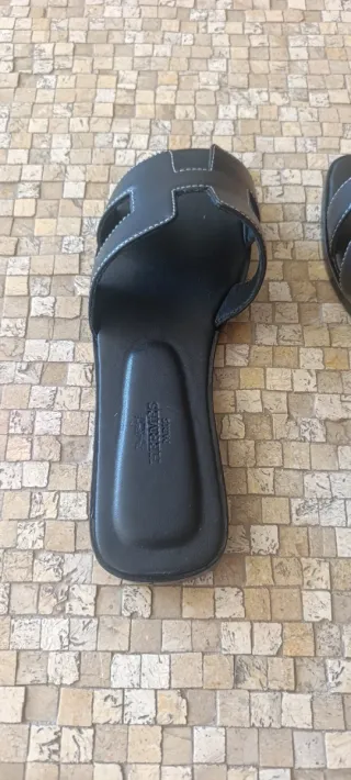 Sandalias Hermes Oran Negras