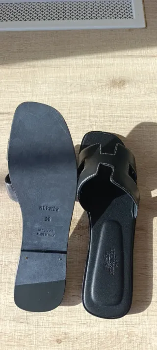 Sandalias Hermes Oran Negras