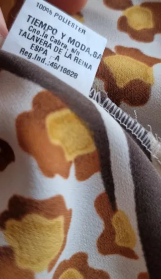 Camisa manga francesa estampada mujer