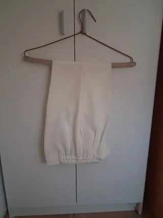 Chaleco niño comunión beige/dorado