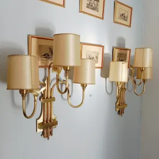 Apliques de pared dorados antiguos