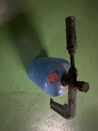 Soplete de gas azul