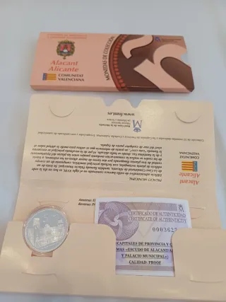 Moneda 5 Euros Plata Alicante