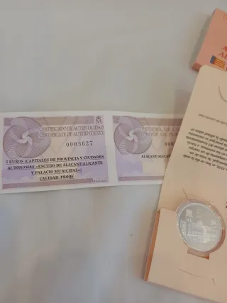 Moneda 5 Euros Plata Alicante