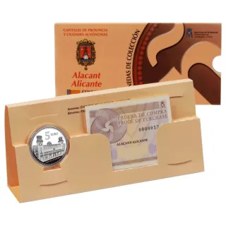 Moneda 5 Euros Plata Alicante