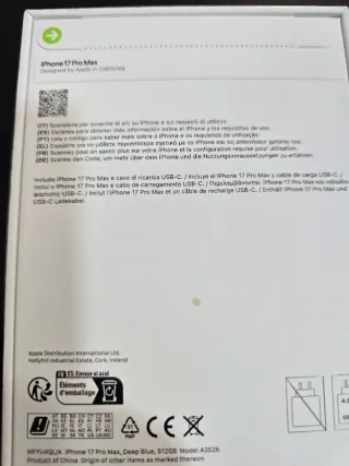 iPhone 17 Pro Max Azul precintado