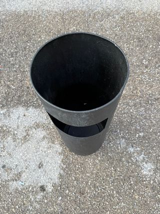 Papelera Cilíndrica Diseño Negro