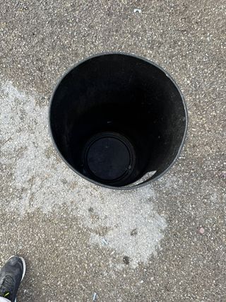 Papelera Cilíndrica Diseño Negro