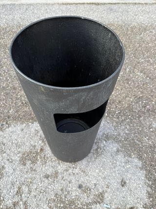 Papelera Cilíndrica Diseño Negro