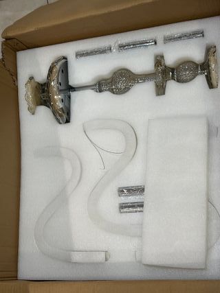 Lámpara de araña HomeLava dorada y transparente