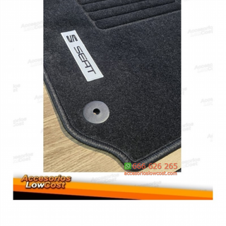 ALFOMBRILLAS SEAT IBIZA 6J CON LOGO RIBETE NEGRO