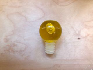 Bottiglia in vetro dipinta a mano