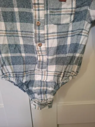 Body bebé OVS cuadros algodón multicolor 3 a 6 mes