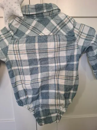 Body bebé OVS cuadros algodón multicolor 3 a 6 mes