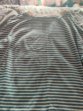 Conjunto falda y jersey rayas finas