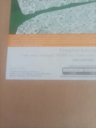 Completo letto singolo GILANIA 100% cotone