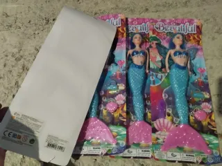 Lote juguetes 4 Muñecas Sirenita
