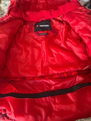 Chaqueta de esquí infantil roja