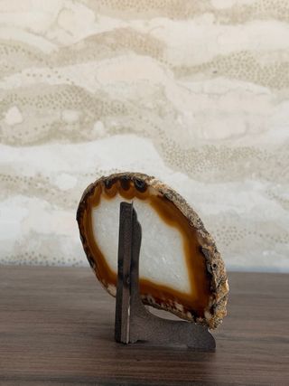 Placa Ágata Natural con Cuarzo - Mineral.