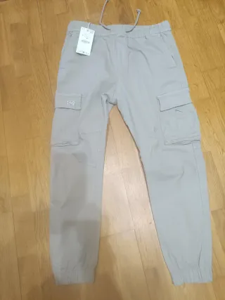 Pantalón Cargo Hombre Talla L Crudo