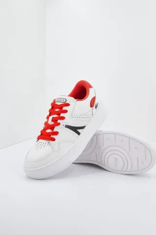 Zapatillas Lacoste Hombre Blancas y Rojas