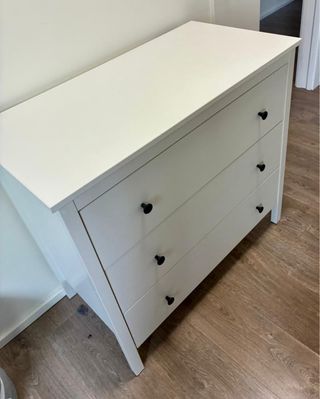 Cómoda 3 cajones madera blanca