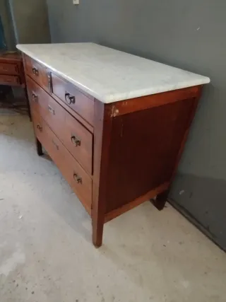 Cómoda Modernista 40s Madera y Mármol