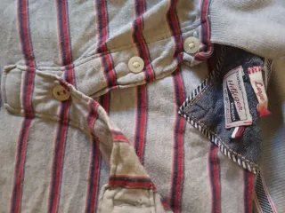 Polo Tommy Hilfiger Rayas Rojas Beige