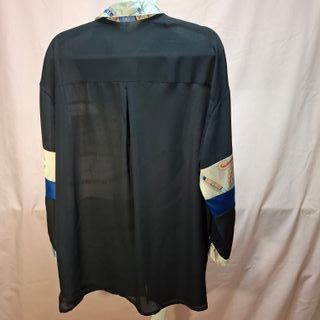 Camisa Mulaya Collection Negra Estampada