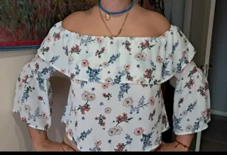 Conjunto Blusa y Falda Azul Mango