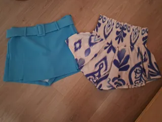 Conjunto Blusa y Falda Azul Mango