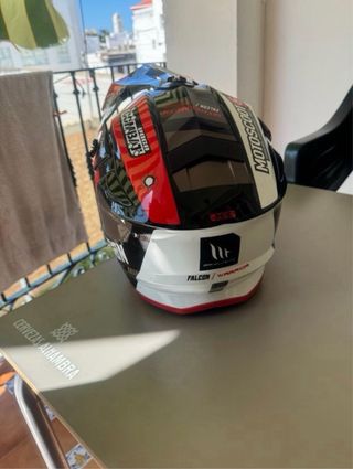 Casco Falcon Motocross Negro Rojo