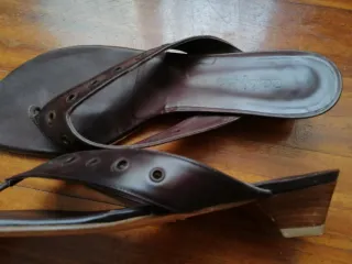 Sandalias El Corte Inglés Piel Marrón T.42