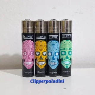 Accendini Clipper Set 4 Teschi Colorati
